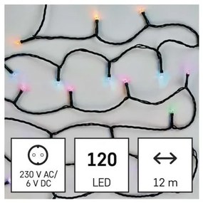 Vánoční LED řetěz GOSMART 12 m RGB s chytrými funkcemi