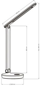 LED RGBW Stmievateľná dotyková stolná lampa NEPTUN LED/7W/230V čierna