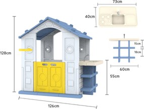 Ramiz Dom s košom a umývadlom Modrá strecha
