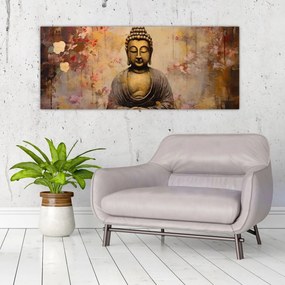 Obraz - Budha, maľba (120x50 cm)