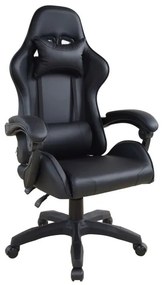 Ergonomická kancelárska stolička s vankúšikmi, čierná