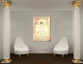 Obraz na plátne VITRUVIÁNSKY MUŽ– Leonardo Da Vinci | rôzne rozmery