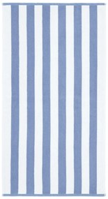 Biely/modrý bavlnený uterák 50x85 cm Stripe Jacquard – Bianca