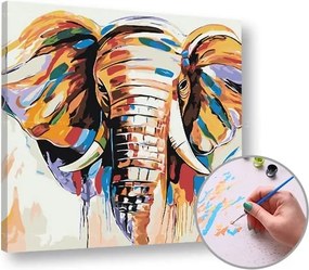 Maľovanie podľa čísel SLON– stredná náročnosť