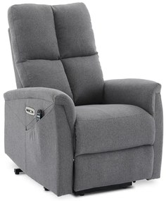 Autronic BONTEC Polohovacie kreslo, elektrické zabudované ovládanie, béžová, látka, TV-929 CRM2 Farba: Šedá