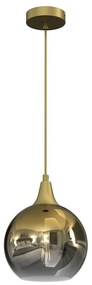 EUlight Závesné svietidlo Monte, 1x zlaté sklenené tienidlo, (fi 20cm), g
