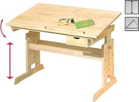 Polohovateľný písací stôl Julia, borovica%