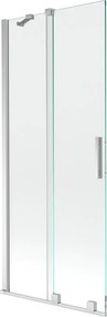 Mexen Velar posuvná sprchová zástena na vaňu dvojkrídlová 85 x 150 cm, transparentná, chróm - 896-085-000-01-01