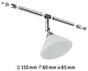 Paulmann 94138 - 1xGU4/10W Bodové svietidlo COLMAR 12V biela/lesklý chróm