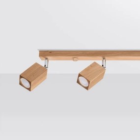 Sollux SL.1038 - Bodové svietidlo KEKE 4xGU10/40W/230V dub