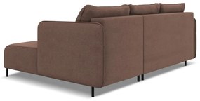 Ružová rozkladacia/s úložným priestorom rohová pohovka (pravý roh) Luana – Makamii