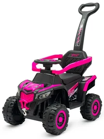 Baby Mix Detská elektrická kolobežka s vodiacoutyčou Ruggy, ružová