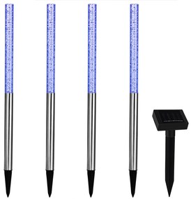 InternetovaZahrada Sada 4 LED solárnych lámp - farebné