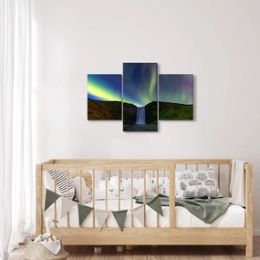 Obraz - Polárna žiara na Islande (90x60 cm)