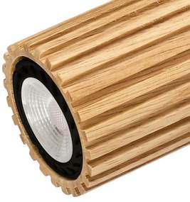Brilagi - Bodové svietidlo MODERN WOOD 3xGU10/8W/230V, drevené/čierne