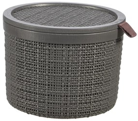 Curver Košík Jute guľatý tmavo šedá