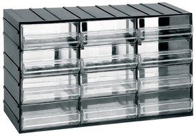 ARTPLAST Organizér 613T 382 x P 148 x H 230 mm s12 priehľadnými zásuvkami