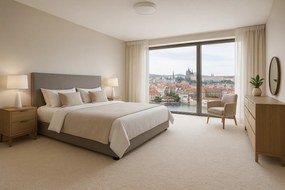 Condor Carpets, Metrážny koberec Serena 6612, na mieru, šíře 4m,5m, béžová, filc, obývacia izba