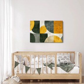 Obraz - Abstrakcia v olivovej farbe (90x60 cm)