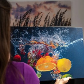 Obraz ovocie vo vode - 120x80