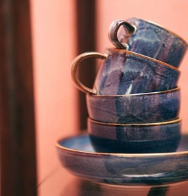 Rustikálne modrá porcelánová miska Chef - Ø 11*6 cm / 260 ml