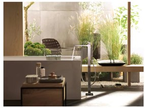 Hansgrohe Metropol, vaňová batéria na podlahu, čierna matná, HAN-32532670
