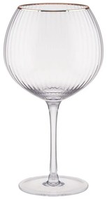 GOLDEN TWENTIES Pohár na gin so zlatým okrajom 650 ml
