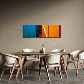 Obraz - Geometria (s hodinami) (90x30 cm)