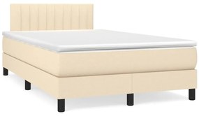 Boxspring posteľ s matracom krémová 120x190 cm látka 3269742