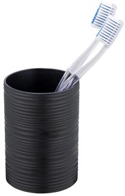 Čierny plastový téglik na zubné kefky Lyon – Allstar