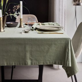 House Doctor Bavlnený obrus Real Olive Green 240 × 140 cm