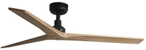 FARO 34283 -Stropný ventilátor KLIM M borovica/čierna pr. 125 cm+dálkové ovládanie