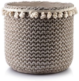 Keramický kvetináč Rosita Pompoms 25 cm sivý