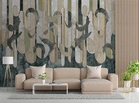Gario Fototapeta Rastlinná abstrakcia v zemitých farbách Materiál: Vliesová, Rozmery: 150 x 105 cm
