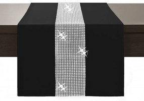 Dekorstudio Behúň na stôl GLAMOUR - čierny Rozmer behúňa (šírka x dĺžka): 40x110cm