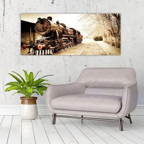 Obraz - Historická lokomotíva (120x50 cm)