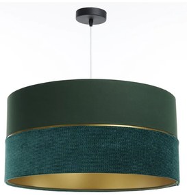 Luster na lanku TWIST 1xE27/60W/230V zelená/zlatá