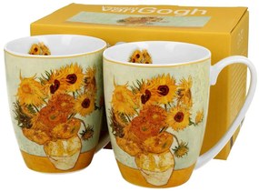 Porcelánový hrnček Van Gogh Sunflowers 350 ml sada 2ks