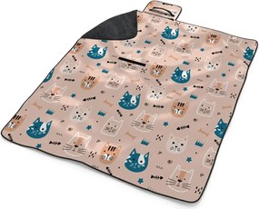 Sablio Plážová deka Farebné mačičky: 200x140 cm