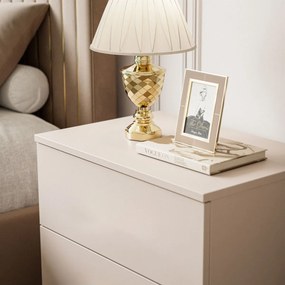 NOČNÝ STOLÍK MARION KAŠMÍR PUSH NOŽIČKY PVC ZLATÉ