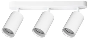 Bodové svietidlo Pipe, 3x biele kovové tienidlo, w