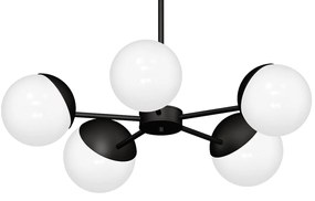 Stropné svietidlo Sfera, 5x biele sklenené tienidlo, b, x