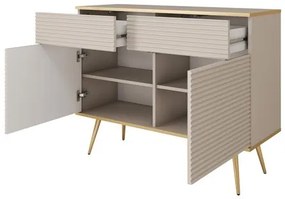 Komoda Oanisew KSZ107, Farby:: čierna / čierna + zlatá