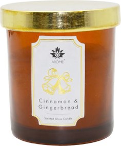 ARÔME Vonná sviečka s viečkom 125 g, Škorica a perník