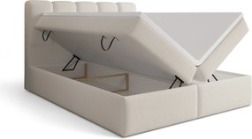 Kontinentálna posteľ Tenor 160x200 s úložným priestorom - béžová bouclé Quelle 03