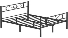 VASAGLE Kovový rám postele čierny 160 x 200 cm