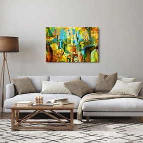 Obraz - Architektúra, kubistická abstrakcia (90x60 cm)