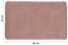 Gedy Gedy, FUZZY kúpeľňová predložka, 50x80cm, 100% polyester, protišmyk, ružová, 96FY508010