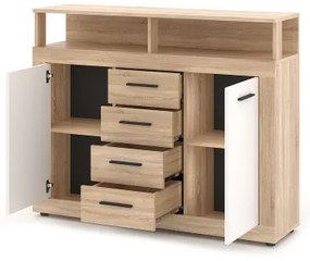 Komoda RUNA dub sonoma/biela