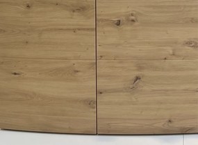 Presklená skrinka Bolus, dub artisan, s osvetlením